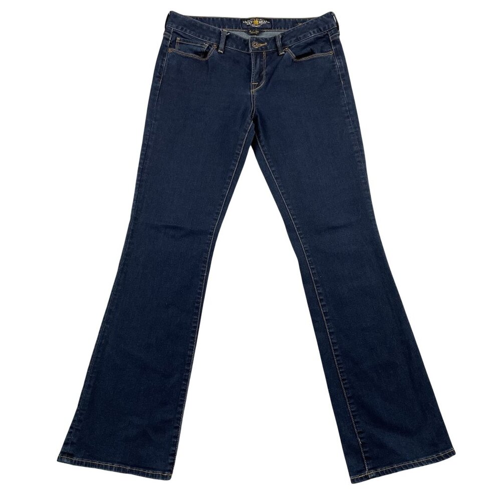 Lucky Brand Leyla Boot Jeans Womens 8 Bootcut Dark Wash Mid Rise Denim